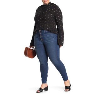 Madewell Button Fly 9” Mid-Rise Skinny Jeans - 36